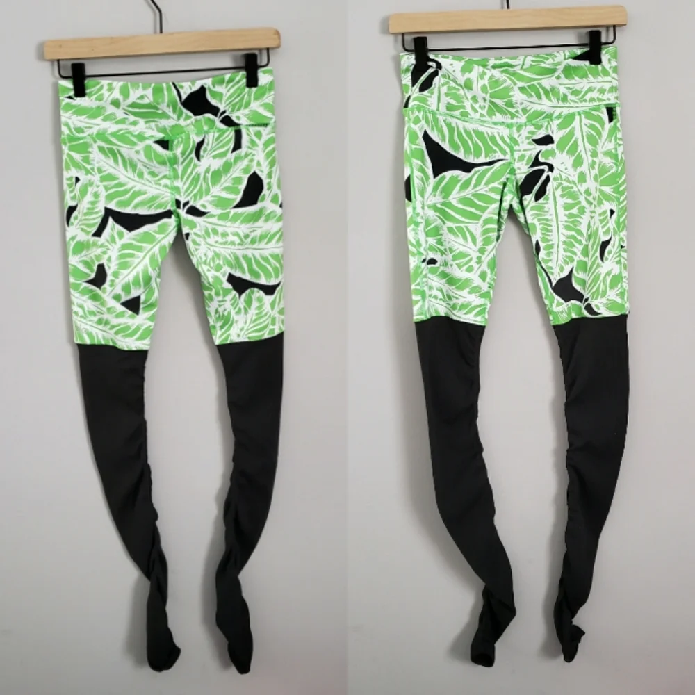 Alo Yoga Goddess Legging Palm Springs Black Glowstick SZ XS